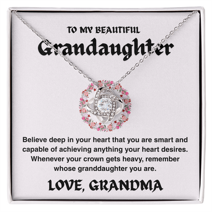 Vesta Knot Necklace - Granddaughter I'll Be Here - TRS002