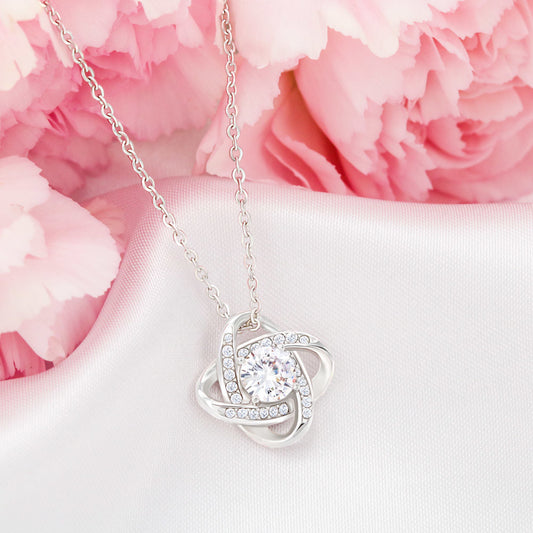 To My Beautiful Wife - Love Knot Necklace Gift Set - SS323