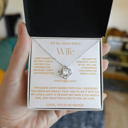 TREASORA | To My Beautiful Wife | Feel My Love | Vesta Knot Necklace