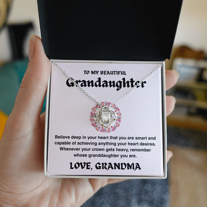 Vesta Knot Necklace - Granddaughter I'll Be Here - TRS002