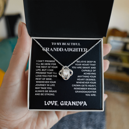 Vesta Knot Necklace - Granddaughter I'll Be Here - TRS001