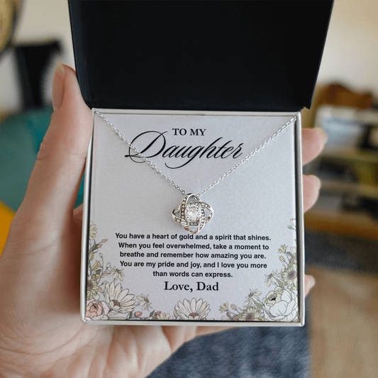 Vesta Knot Necklace -  Daughter Heart Of Gold TRS001