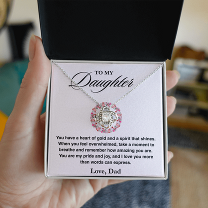 Vesta Knot Necklace - Daughter Heart Of Gold - TRS002