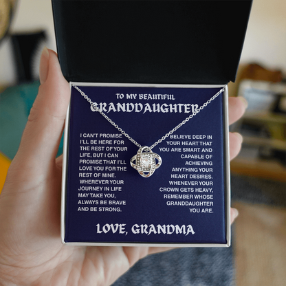 Vesta Knot Necklace - Granddaughter I'll Be Here - TRS002
