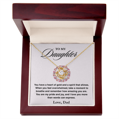 Vesta Knot Necklace - Daughter Heart Of Gold - TRS002