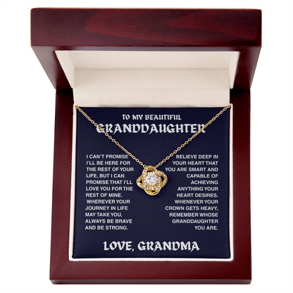 Vesta Knot Necklace - Granddaughter I'll Be Here - TRS002