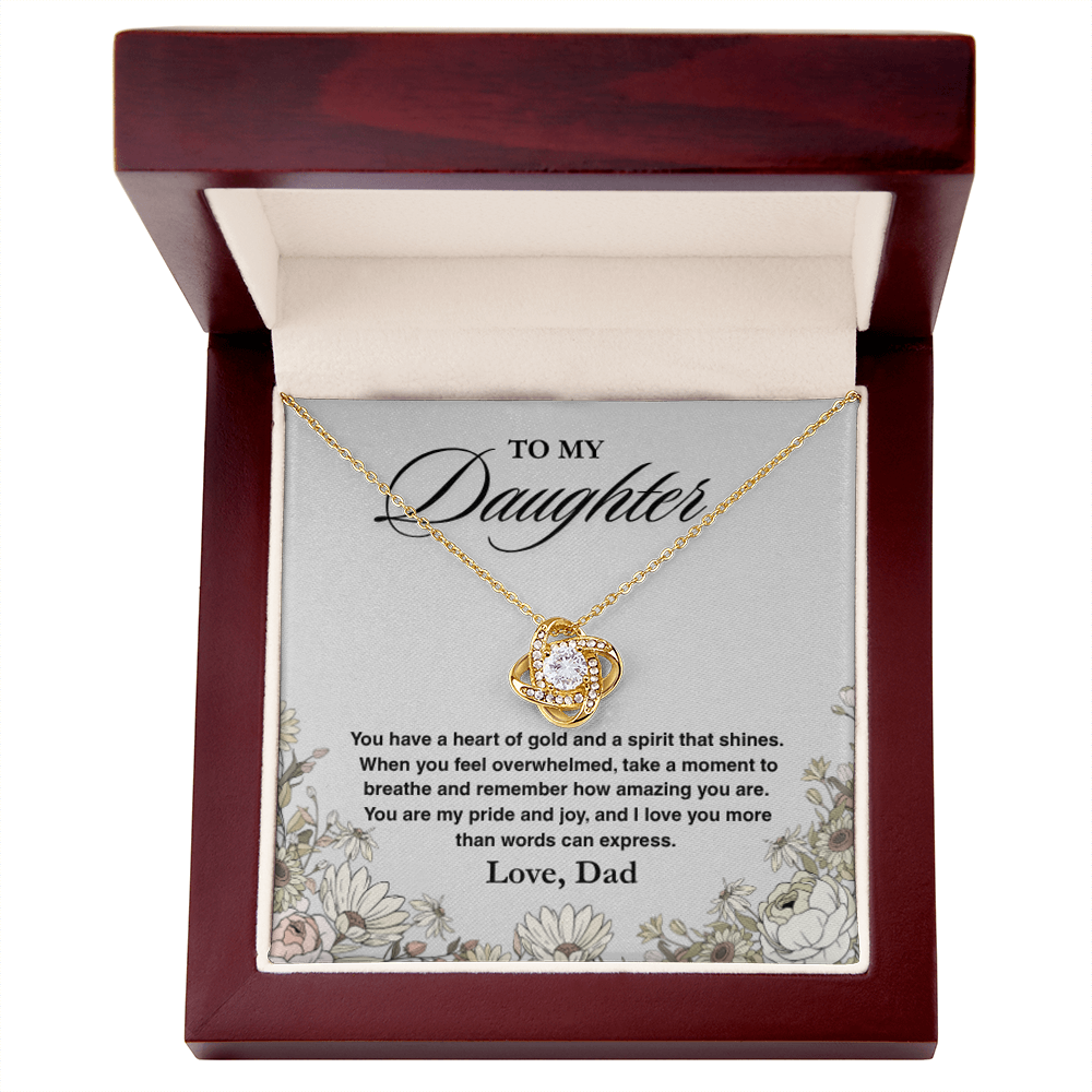 Vesta Knot Necklace -  Daughter Heart Of Gold TRS001