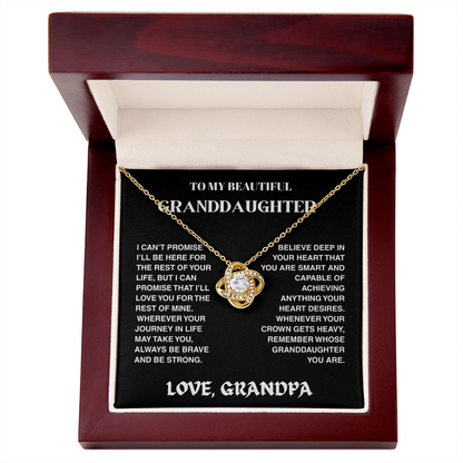 Vesta Knot Necklace - Granddaughter I'll Be Here - TRS001