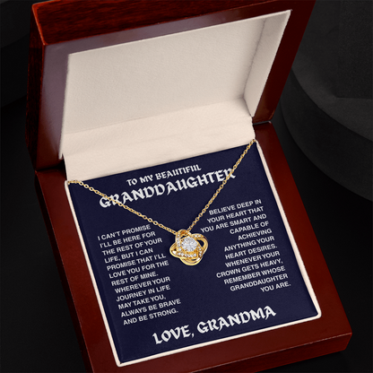 Vesta Knot Necklace - Granddaughter I'll Be Here - TRS002