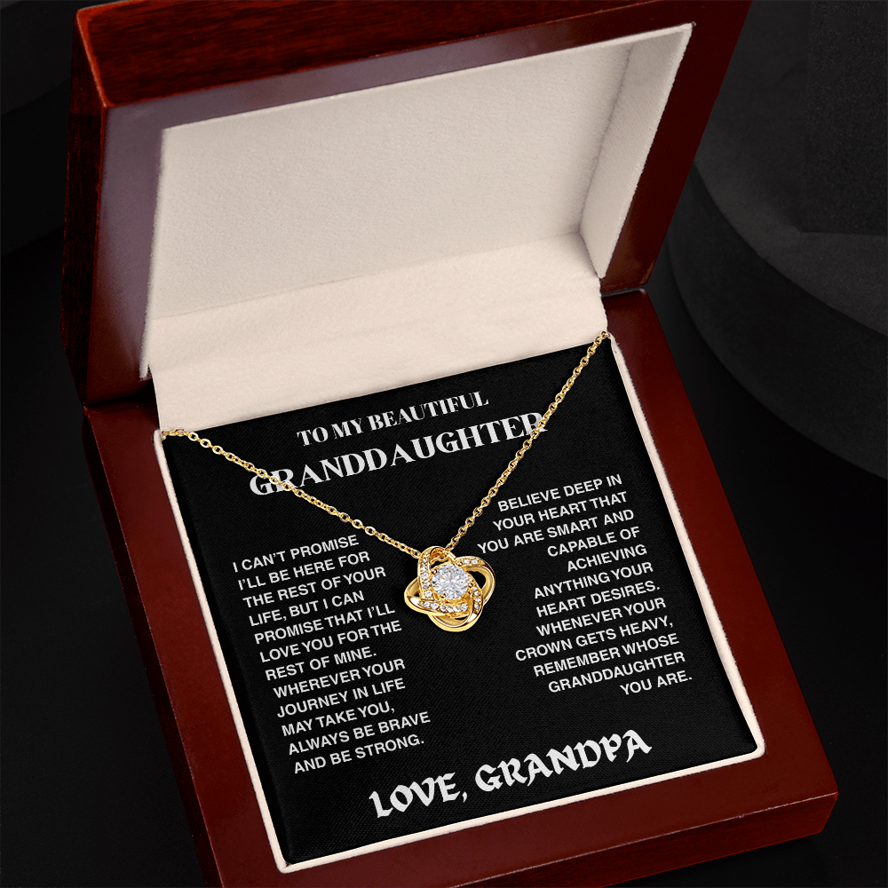 Vesta Knot Necklace - Granddaughter I'll Be Here - TRS001