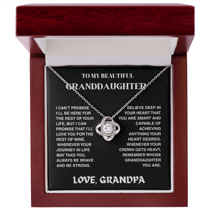 Vesta Knot Necklace - Granddaughter I'll Be Here - TRS001