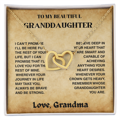 [ALMOST SOLD OUT] Interlocked Hearts Necklace - Granddaughter Love Grandma