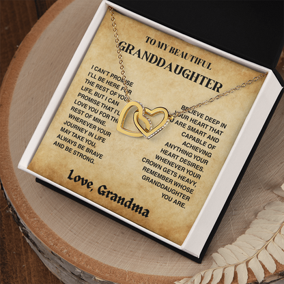 [ALMOST SOLD OUT] Interlocked Hearts Necklace - Granddaughter Love Grandma