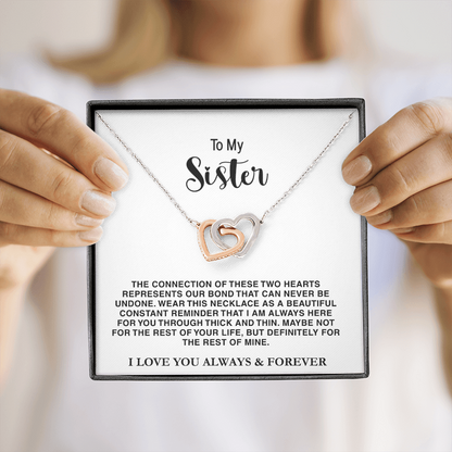 To My Sister - Interlocked Hearts Gift Set - TRS001