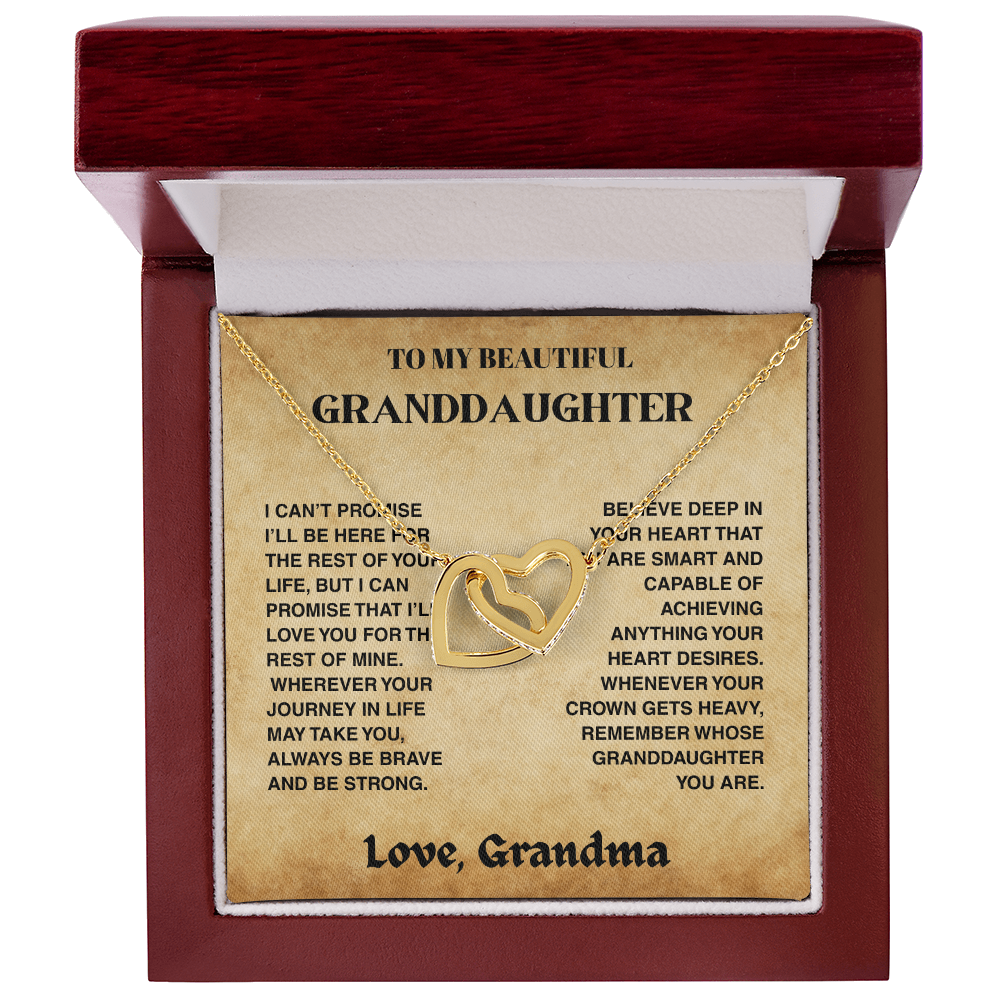 [ALMOST SOLD OUT] Interlocked Hearts Necklace - Granddaughter Love Grandma