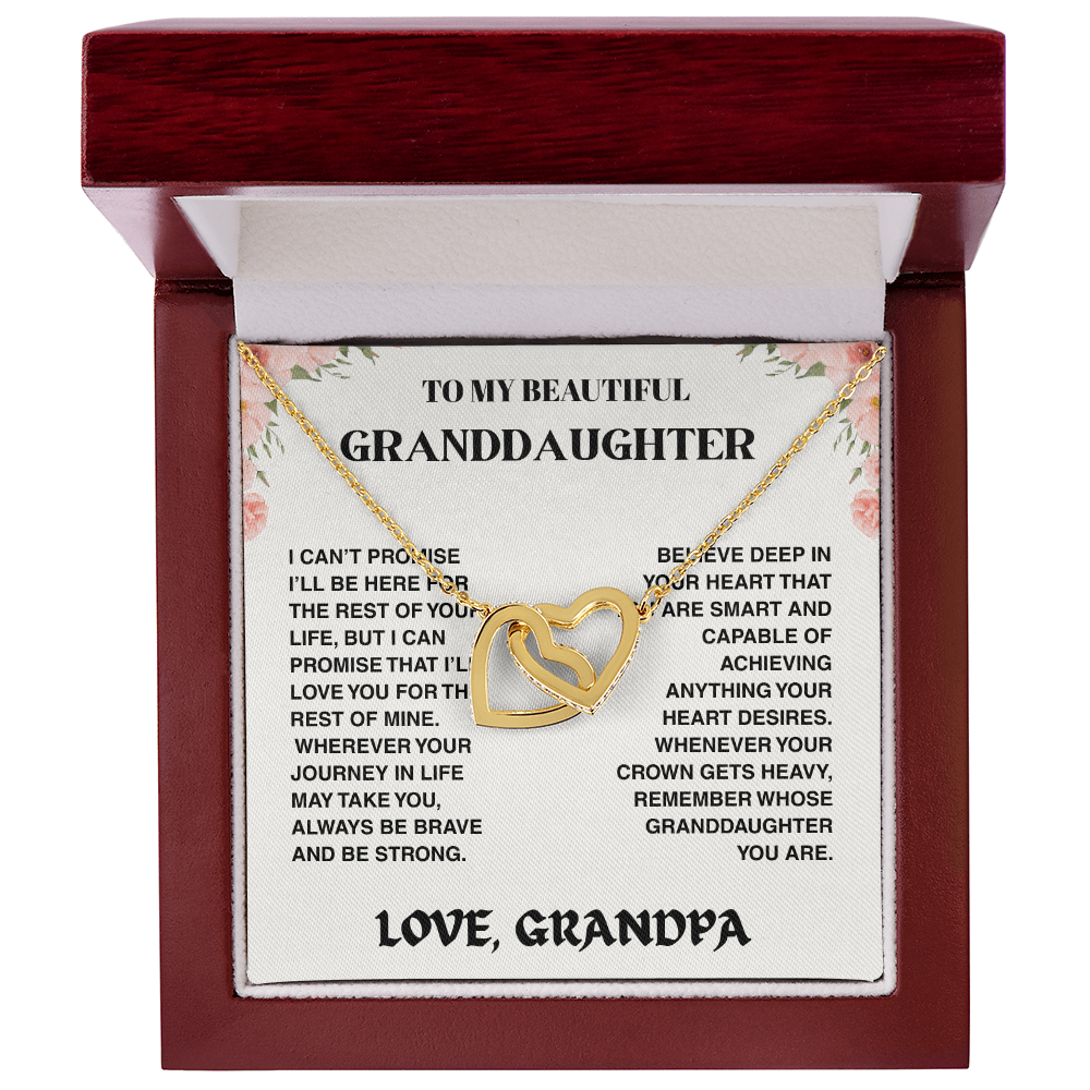 Granddaughter Promise - Interlocked Hearts Necklace - TRS001