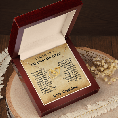 [ALMOST SOLD OUT] Interlocked Hearts Necklace - Granddaughter Love Grandma