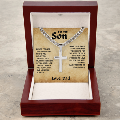 TREASORA - Cross Necklace - Son Never Forget