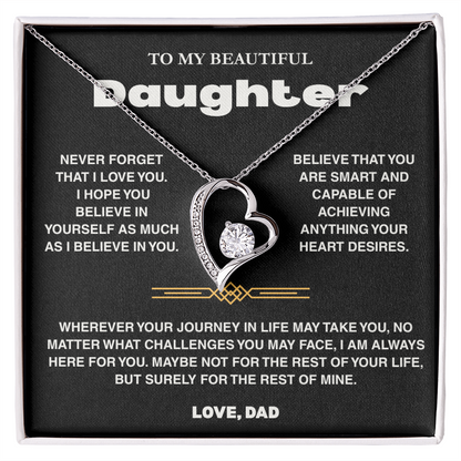 To My Daughter - Love Dad - Necklace Gift Set - TRS007