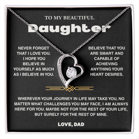 To My Daughter - Love Dad - Necklace Gift Set - TRS007