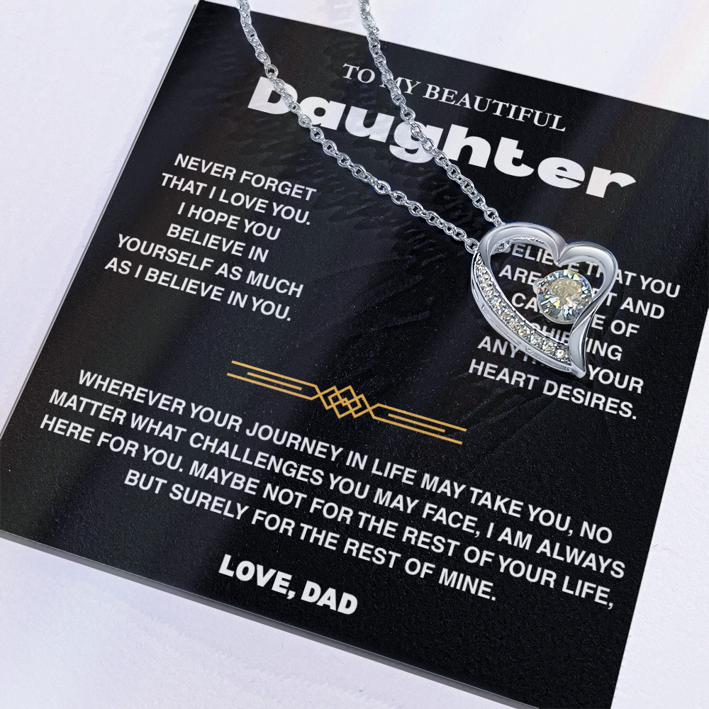 To My Daughter - Love Dad - Necklace Gift Set - TRS007