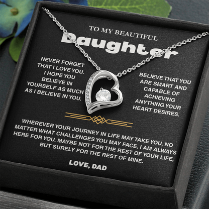 To My Daughter - Love Dad - Necklace Gift Set - TRS007
