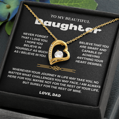 To My Daughter - Love Dad - Necklace Gift Set - TRS007